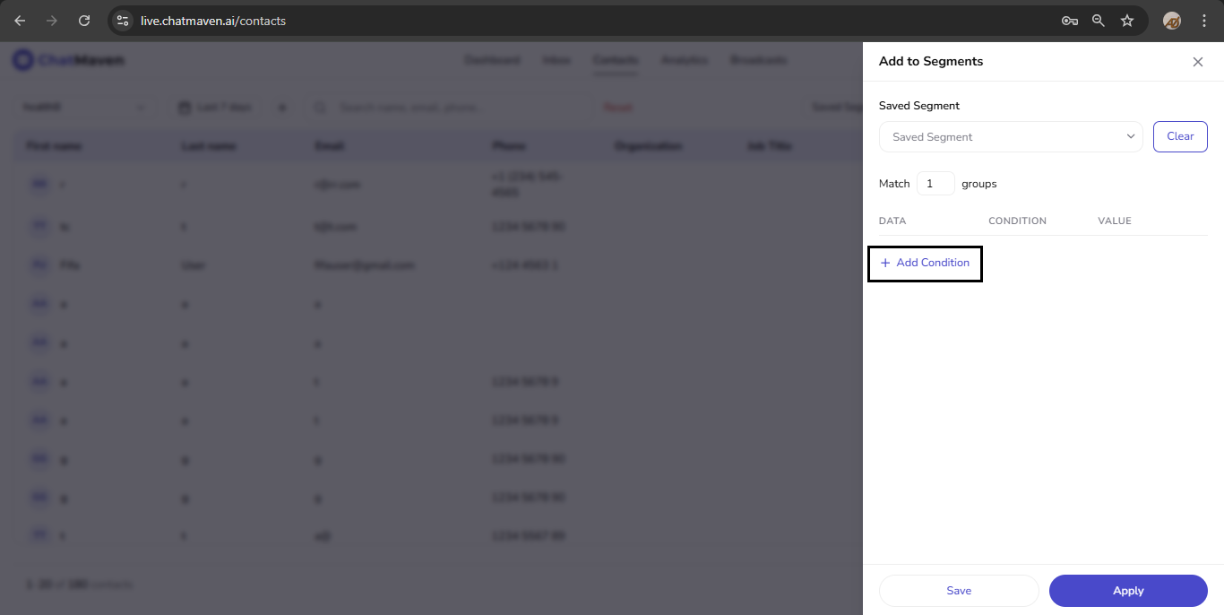 Add Condition (outlined)