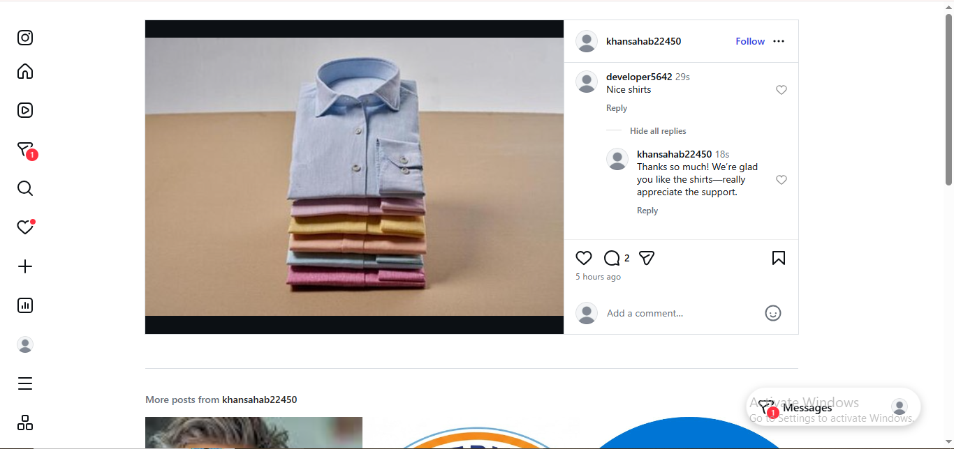 Comment auto-reply — Instagram post with public AI reply