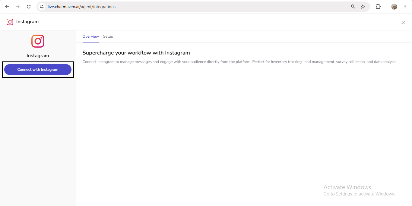 Step 3 — Connect with Instagram