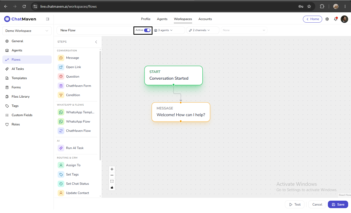 Active toggle