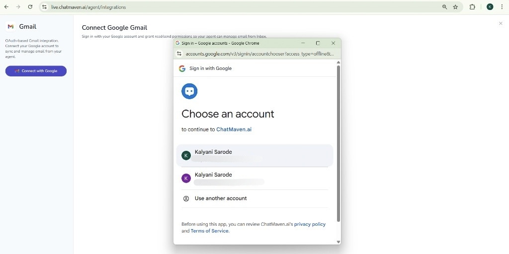 Step 3 — Choose a Google account